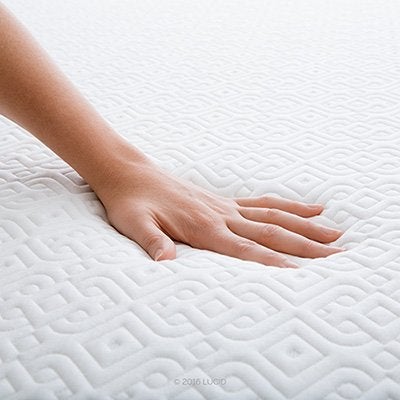 lucid memory foam mattress fluffy comfort